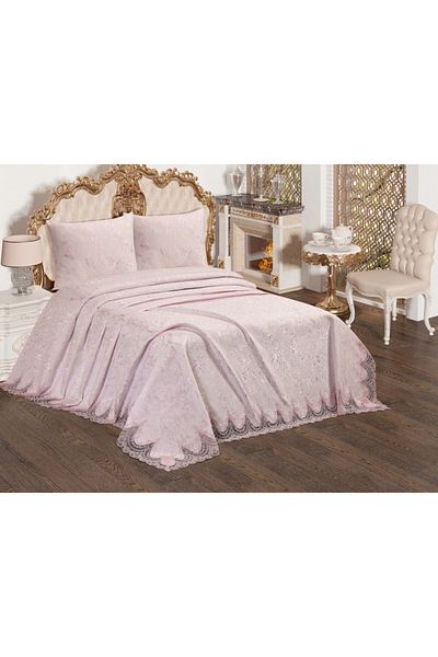 Çeyiz Diyarı French Laced Dowry Bedspread Cloud Powder