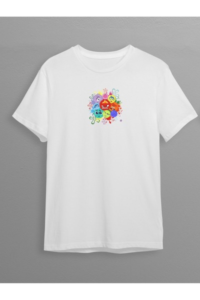 Touz Moda Unisex T-shirt - Reverse Face and Characters Printed