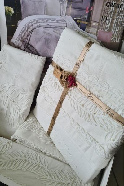 Çeyiz Diyarı Dowry Great 10 Piece Bridal Set Cream