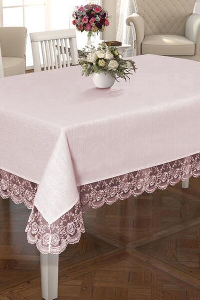 Çeyiz Diyarı Kure Masa Örtüsü Pudra