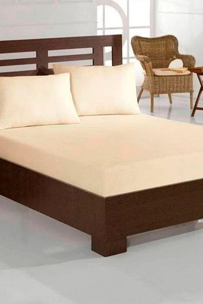 Çeyiz Diyarı Combed Cotton Single Elastic Sheet Cream