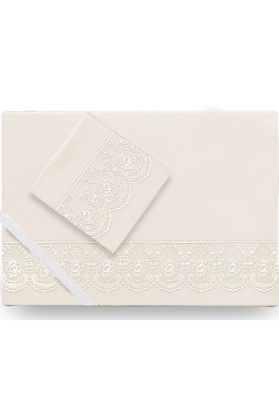 Çeyiz Diyarı Krémová sada povlaků na přikrývku French Lace Kure Dowry