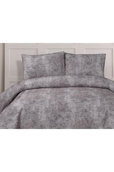Çeyiz Diyarı Elissa Double Velvet Bedspread Gray