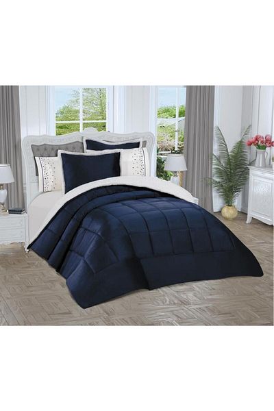 Çeyiz Diyarı Yumi 6 Piece Comforter Dowry Set Navy Blue
