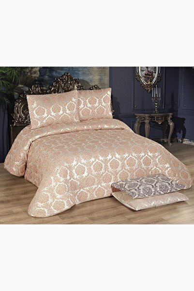 Çeyiz Diyarı Lera Çift Kişilik Yatak Örtüsü Pudra