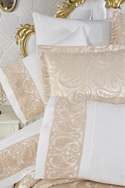 Çeyiz Diyarı Beige Color 10 Piece Dowry Set with Blanket