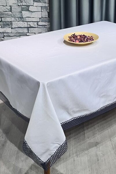 Çeyiz Diyarı Mesh Single Tablecloth 160x220cm Cream Black