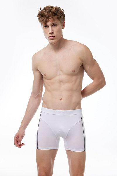 Malabadi Ανδρικό White Piping Modal Boxer 017