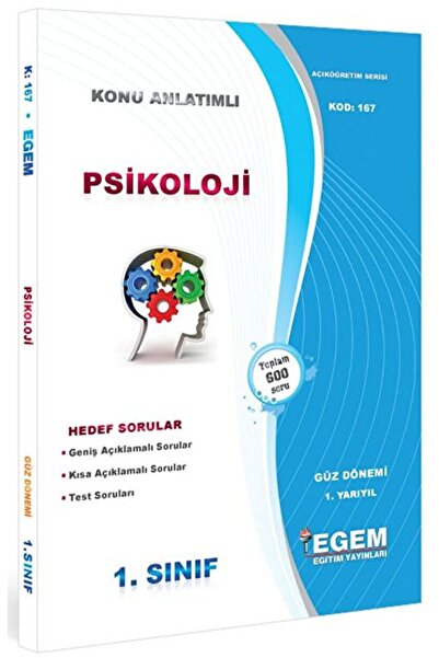 Egem Eğitim Yayınları AÖF 1. Sınıf Psikoloji Güz Dönemi 1. Yarıyıl Konu Anlat...