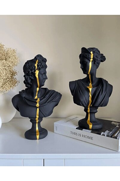 MIARIK DESIGN & DEKORASYON Afrodit Ve Apollon Ikili Heykel Takım Bust