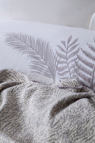 Apricitas HOME Foglia Timeless Prime Double Duvet Cover Set Bedspread Blanket Set of 3