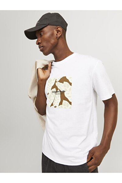 Jack & Jones JORSEQUOIA SS Okrugli izrez okrugla kragna Štampano Muški T-shirt