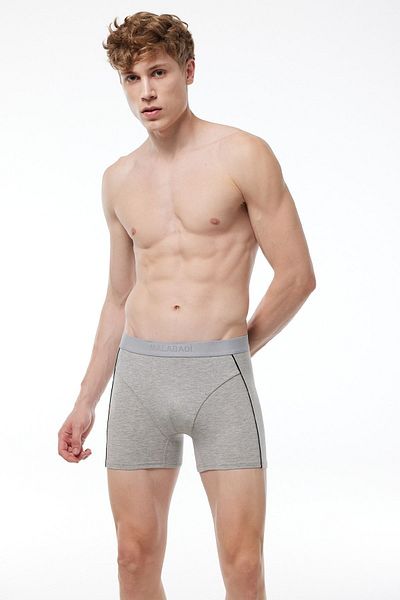 Malabadi Ανδρικό γκρι Piping Modal Boxer 017