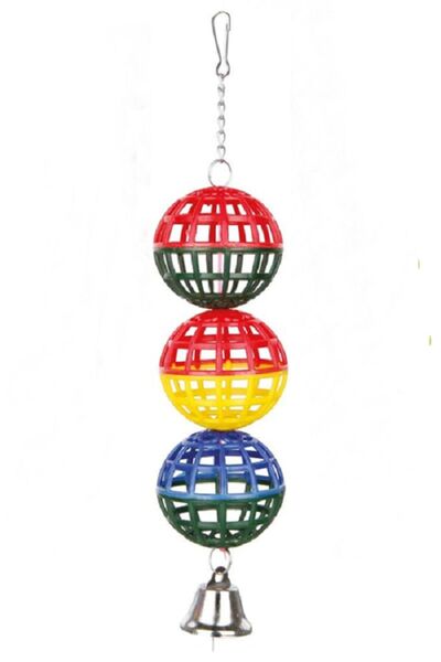 AlyaPetWorld Zilli Top Kuş Oyuncağı Sarkıt- Muhabbet Kuş oyuncağı