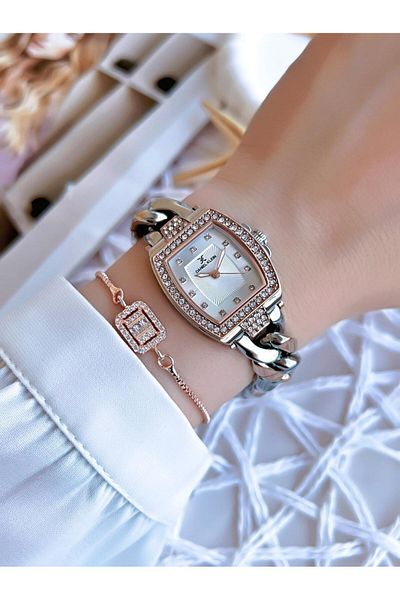 Daniel Klein 30 Mt Water Resistant Women's Wristwatch and Bracelet with Steel Cord BDK.13717.4