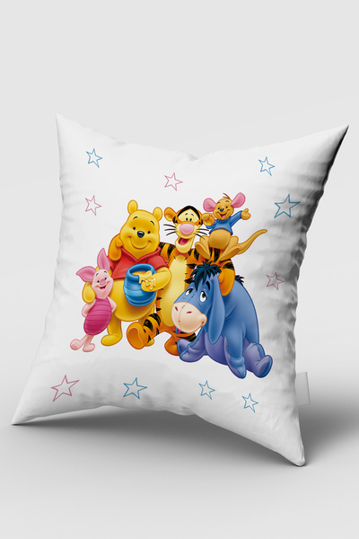 Bebemotto Winnie The Pooh Ve Arkadaşları, Çift Taraflı, Ithal Kadife Kumaş, Ç...