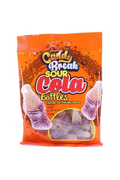 American Foods Candy Break Sour Cola Bottles - Kola Aromalı Ekşi Yumuşak Şeke...