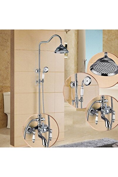 Genel Markalar Banyo Bataryası Duş Seti Krom Renk Yeni Seramik Kollu Model 7 ...