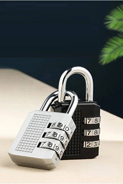 Genel Markalar 2 Adet 3 Şifreli Asma Kilit Bavul Valiz Ofis Dolap Çanta Güçlü Güvenlik Şifreli Küçük Kilit XLK409