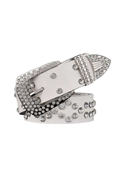 targay Γνήσια δερμάτινη ζώνη με λεπτομέρεια από λαμπερή πέτρα