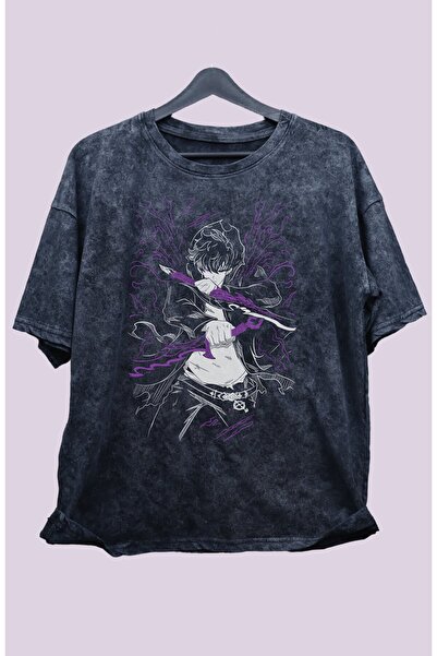 Fuddy Moda Unisex Oversize Κύριος Χαρακτήρας με στάμπα ρετρό μπλουζάκι