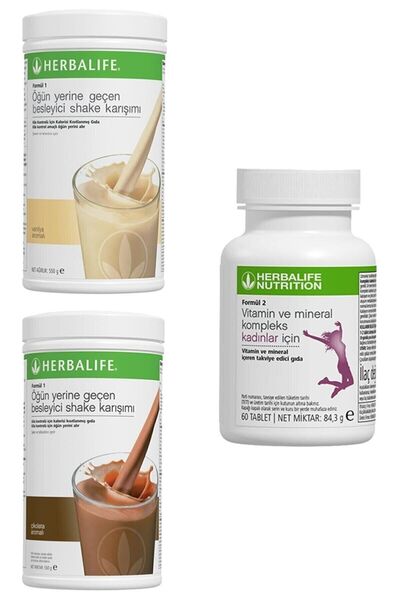 Herbalife Vanilyalı, Çikolatalı Shake Ve Kadın Vitamini