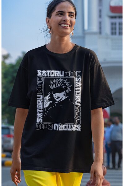 Fuddy Moda Unisex Oversize kroj Gogo Anime Manga Štampano majica