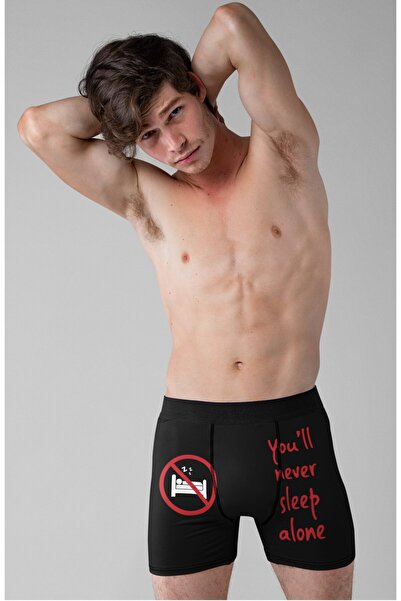 Fuddy Moda Napisano Štampano - Nikada nećeš spavati sam Udobna muška bokserice