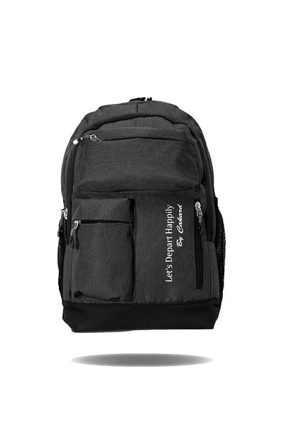 CAKARD Unisex γκρι σακίδιο πλάτης με στάμπα