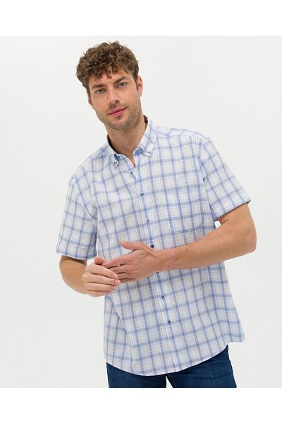 Pierre Cardin Μπλε κοντομάνικο πουκάμισο Regular Fit - G021GL004.000.1590396