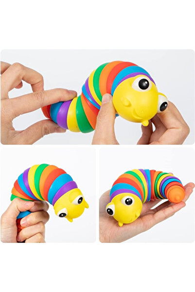 Tırtıl لعبة كاتربيلر مونتيسوري الملونة - ممتعة لتخفيف التوتر والقلق