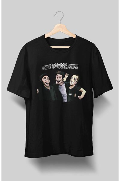 Fuddy Moda Μπλουζάκι Unisex Oversize Rammstein Printed T-shirt - Back To Work Boys T-shirt