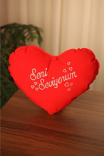 SEZGİN HOME Heart Designed Love Love You Pillow 30 Cm