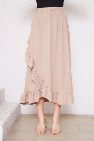 comstar Frilled Long Ayrobin Skirt, Summer Skirt, Frilly Skirt, Hijab Skirt, Gift Skirt