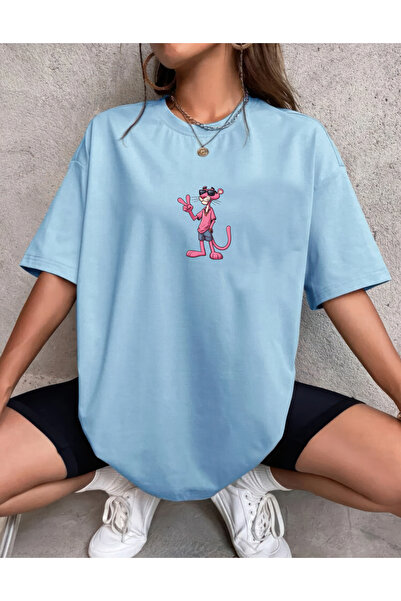 oneagılyazı Огромна тениска с принт на Розовата пантера