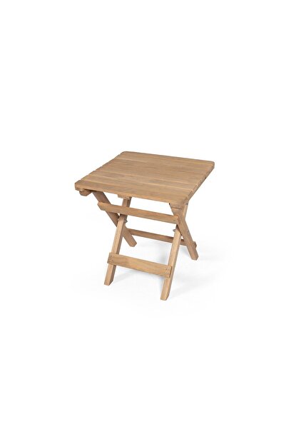 BarışAhşap Katlanır Sehpa 40x40 Cm Açık Ceviz