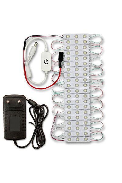 AmberLED Modül LED 20 Adet Günışığı, Adaptör ve Dokunmatik Dim Edilebilir Anahtar Dahil Hazır Set Ürün
