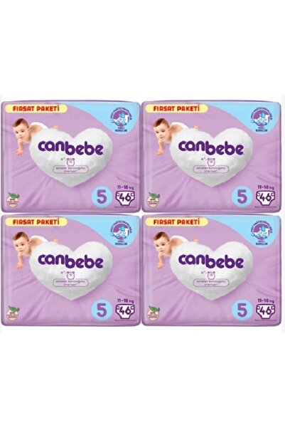 Canbebe Size 5 Baby Diapers Junior 11-18 kg 4 Pack - 184 Pcs