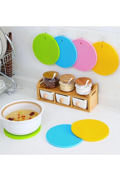 Sekiz8 2 Pieces Silicone Trivet & Kalburabastı Mold, Pan, Pot Mat
