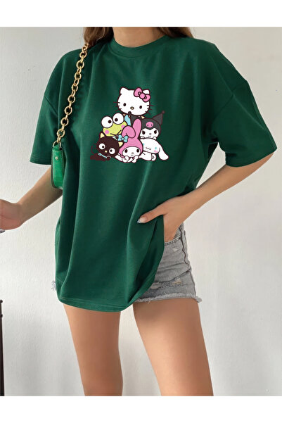 oneagılyazı Tricou supradimensionat Hello Kitty Kuromi - Tricou imprimat MY M...