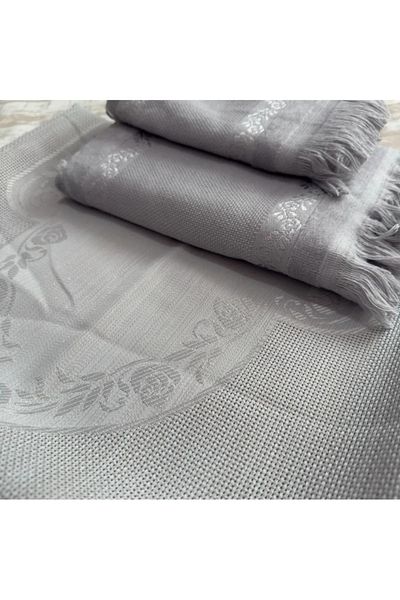HMZ ETAMIN Embroidered Single SeccaDE and Small Large Towel - 3 Piece Set