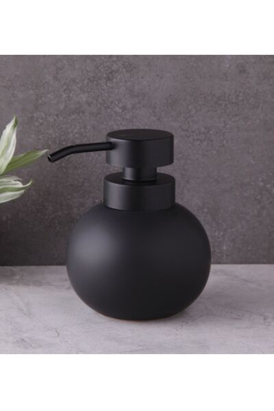 Pinkev موزع الصابون السائل السيراميكي السمين - أسود