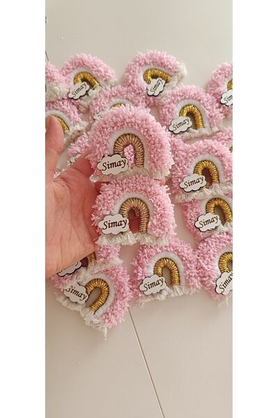 Büşra Uynk Makrome Gökkuşağı Anahtarlık Veya Magnet Bebek Hediyeliği Alas Tas...