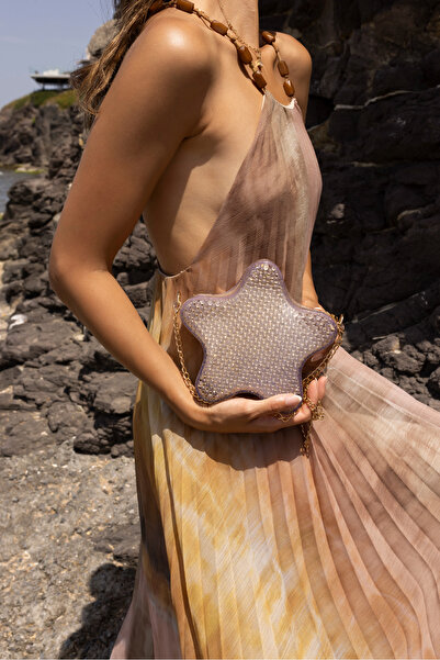 ANGELİNA JONES STELLA KADİN ŞEFFAF ALTİN SİMLİ PLAJ-GUNLUK KULLANIMA UYGUN JEL ÇANTA