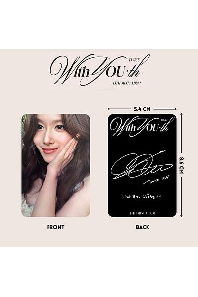 Kpop Dünyasi TWICE Sana '' With Youth'' Photocard Set