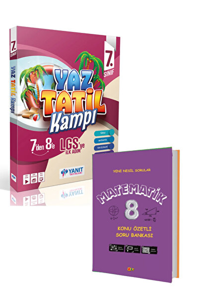 Yanıt Yayınları Yanıt 7.sınıf 7'den 8'e Geçenlere Yaz Tatil Kamp Kitabı- Mate...
