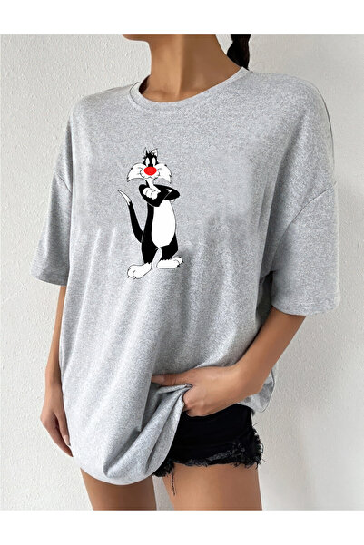 oneagılyazı T-Shirt Sylvester DESIGN Printed - Oversize