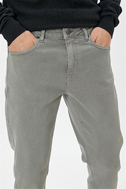 Koton 4wam40011hw 047 Antrasit Erkek Pamuk Woven Bottoms Pantolon