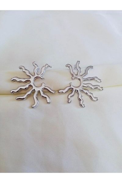 Judas Takı Sun Model - Silver Colored Earrings