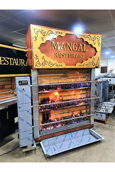 Arıcan Kuzu Cevirme Makinesi Gazli Lav Tasli Ve Odunlu